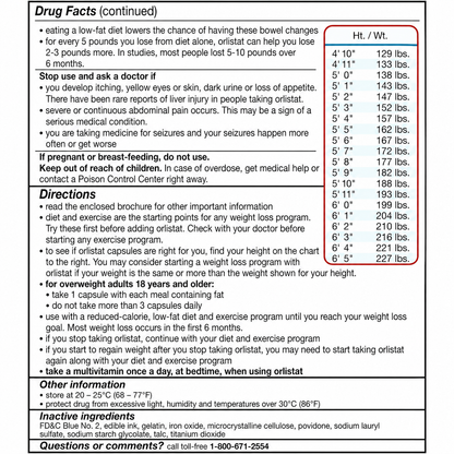 Alli Orlistat 60mg Weight Loss Capsules – 170 Count